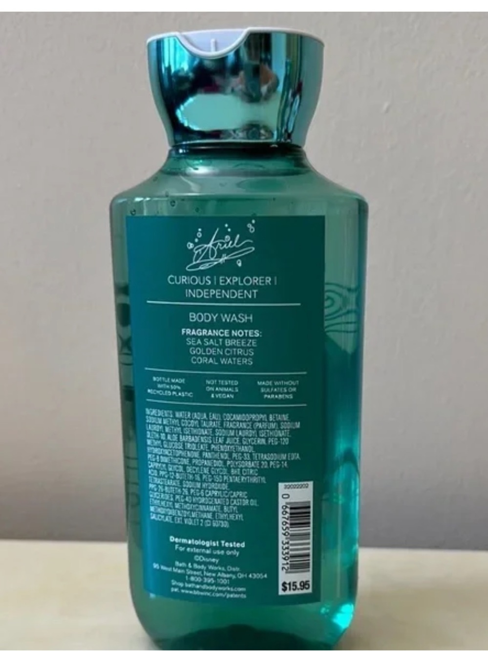 Bath & Body Works Disney Princess Ariel Body Wash - Teal 10oz  full size NEW - Picture 3 of 4